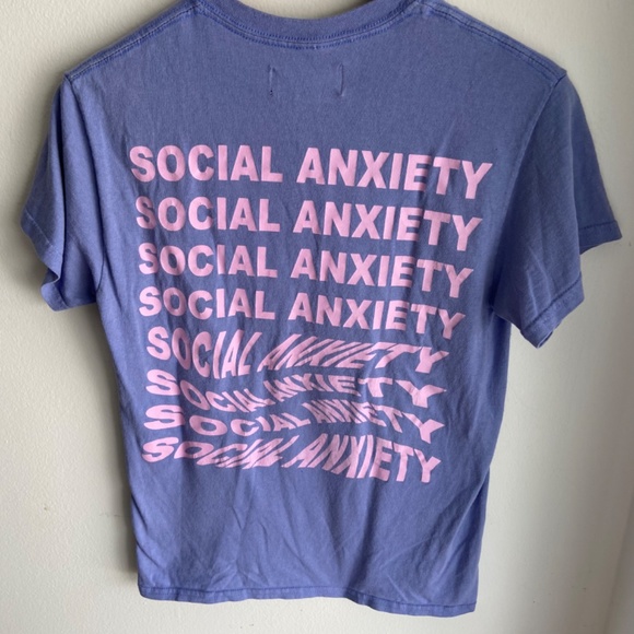 PacSun Other - PacSun purple & pink Social Anxiety t-shirt - size S